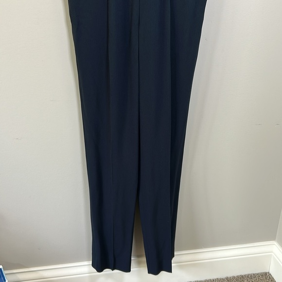 Sezane Combinaison Charles Marine Jumpsuit Tie Back Navy Blue Sz 36 US 4 NEW - Picture 6 of 12